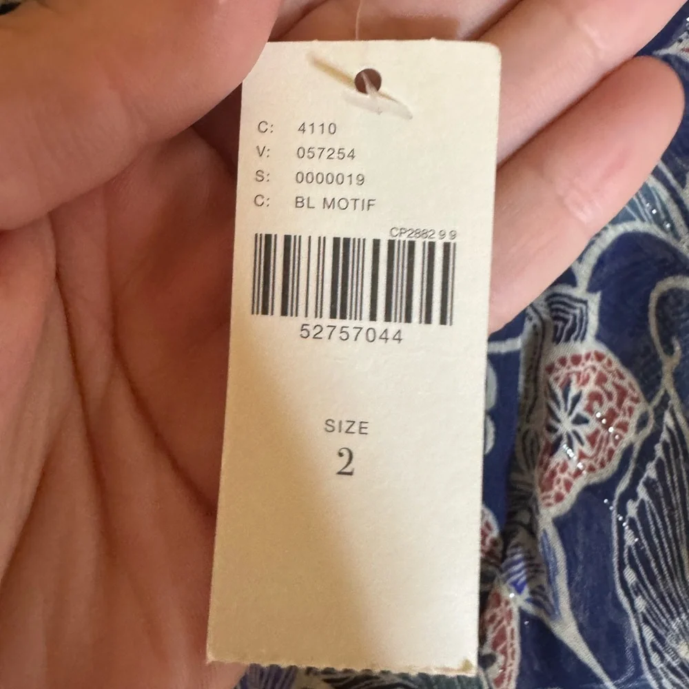 NWT Maeve Anthropologie Mariposa Open-Shoulder Ruffled Top, Size 2 - Picture 5 of 10